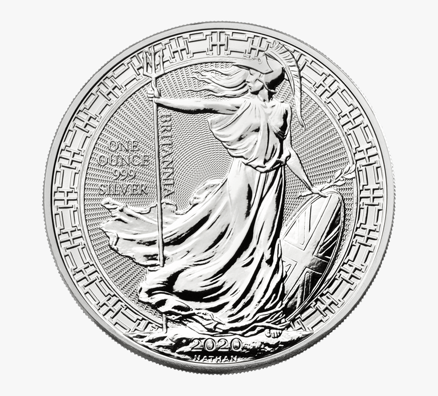 Britannia 2020 Oriental Border Silver 1 Oz Coin"
 - 2020 Britannia Silver Coin, HD Png Download, Free Download