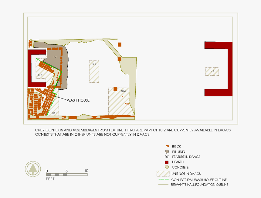 Servant"s Hall/wash House - Wash Pit In Site Layout, HD Png Download, Free Download