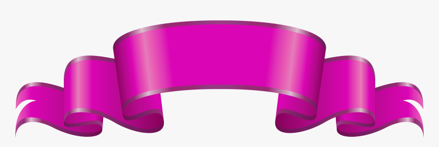 Banner Pink Decorative Png Clip Art Image - Transparent Ribbon Banners Pink, Png Download, Free Download