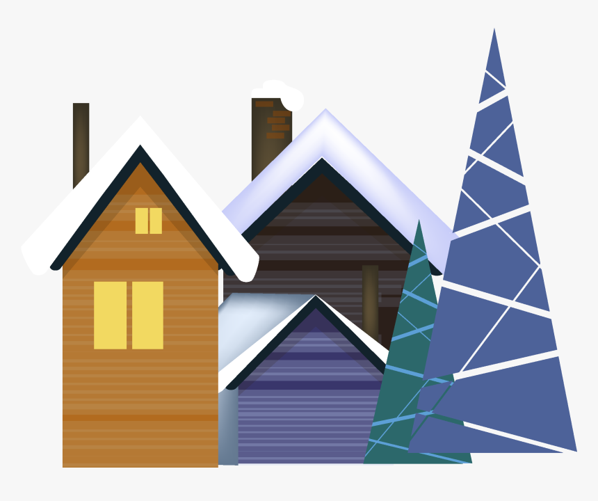 Vector Snow Snowing Reflection Png And Image - House, Transparent Png, Free Download