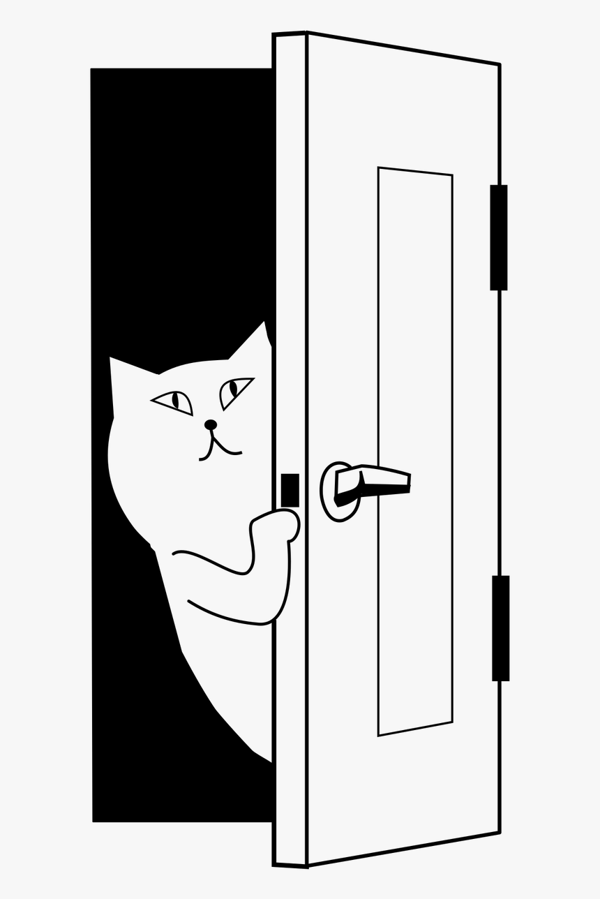 Door Peep Beginning - Open Door Drawing Png, Transparent Png, Free Download