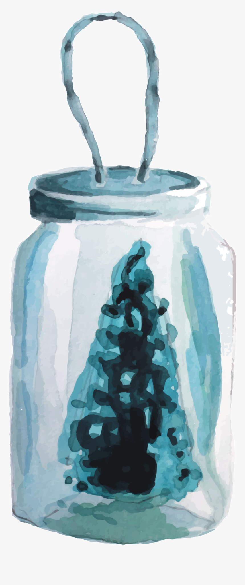 Wood Glass Jar Png Transparent - Watercolor Paint, Png Download, Free Download