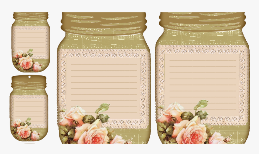 Rose Jar Tag By Glenda@glenda"s World - Free Printable Vintage, HD Png Download, Free Download