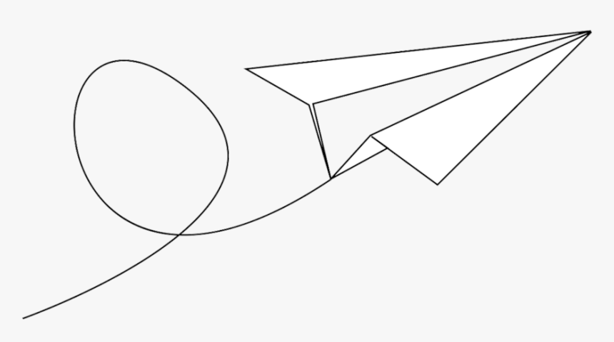 Curly Paper Plane T - Sketch, HD Png Download, Free Download
