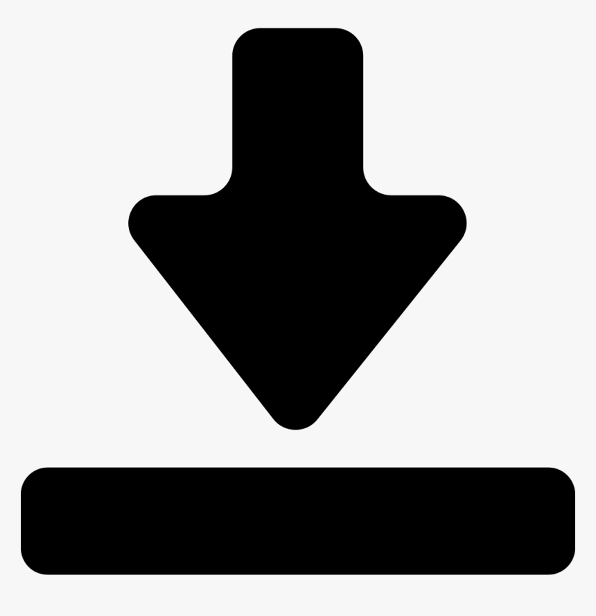 Down Arrow On Horizontal Line - Sign, HD Png Download, Free Download