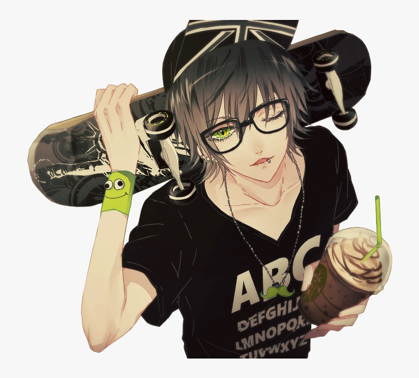 Transparent Anime Guy Png - Anime Boy With Glasses, Png Download, Free Download