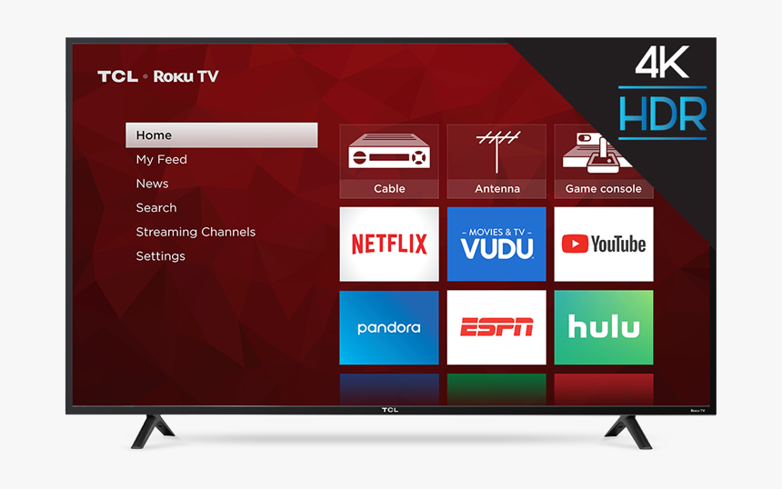 Tcl 55” Class S Series 4k Uhd Hdr Roku Smart Tv 55s401 - Tcl Tv 65, HD Png Download, Free Download