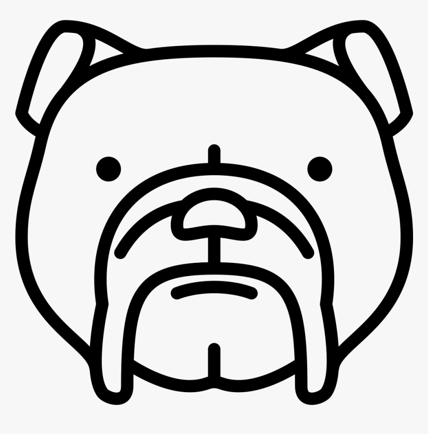 Bulldog Head - Dog Png Icon, Transparent Png, Free Download
