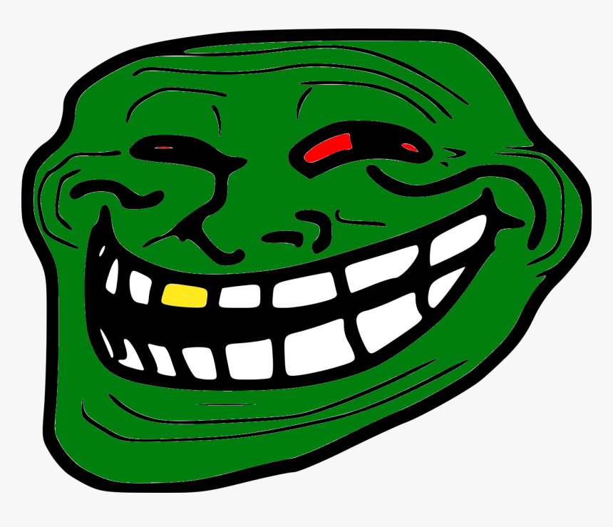 Transparent Troll Face Png No Background - Troll Rage Comic Face, Png Download, Free Download