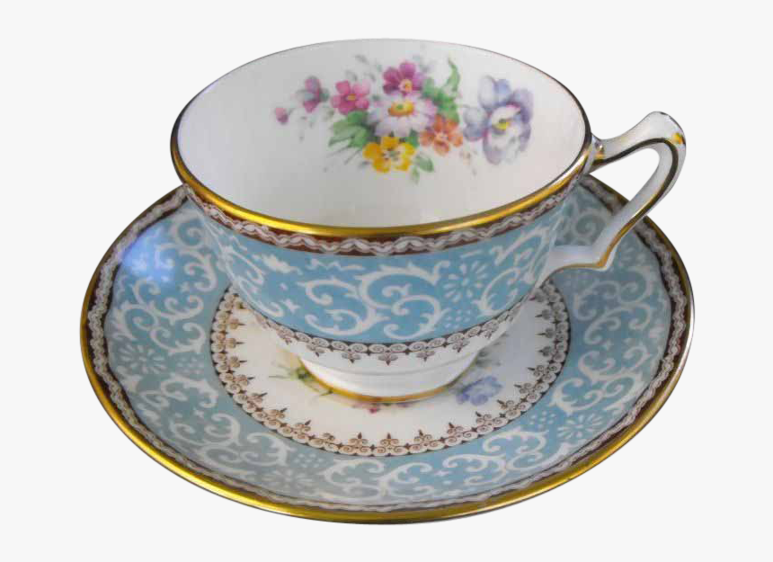 Crown Staffordshire Tea Cup With Saucer Rubylane This - Saucer, HD Png Download, Free Download