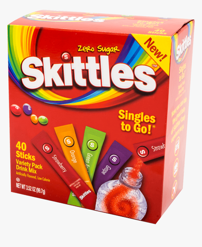 Skittles 40ct Singles To Go Variety Pack - Skittles, HD Png Download, Free Download