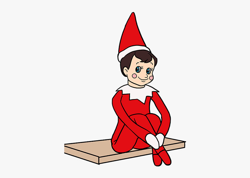 Scariest Clip Elf On Shelf - Christmas Drawings Elf On The Shelf, HD Png Download, Free Download
