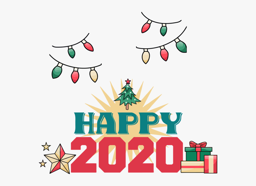 Transparent New Year 2020 Christmas Eve Christmas Plant - Wishes New Year 2020 Transparent, HD Png Download, Free Download