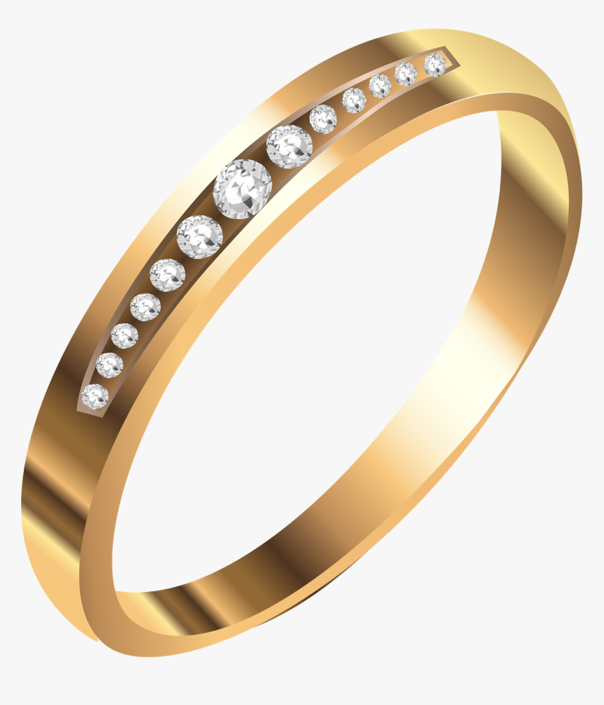 Engagement Ring Png Image - Transparent Png Clipart Gold Ring Png, Png Download, Free Download