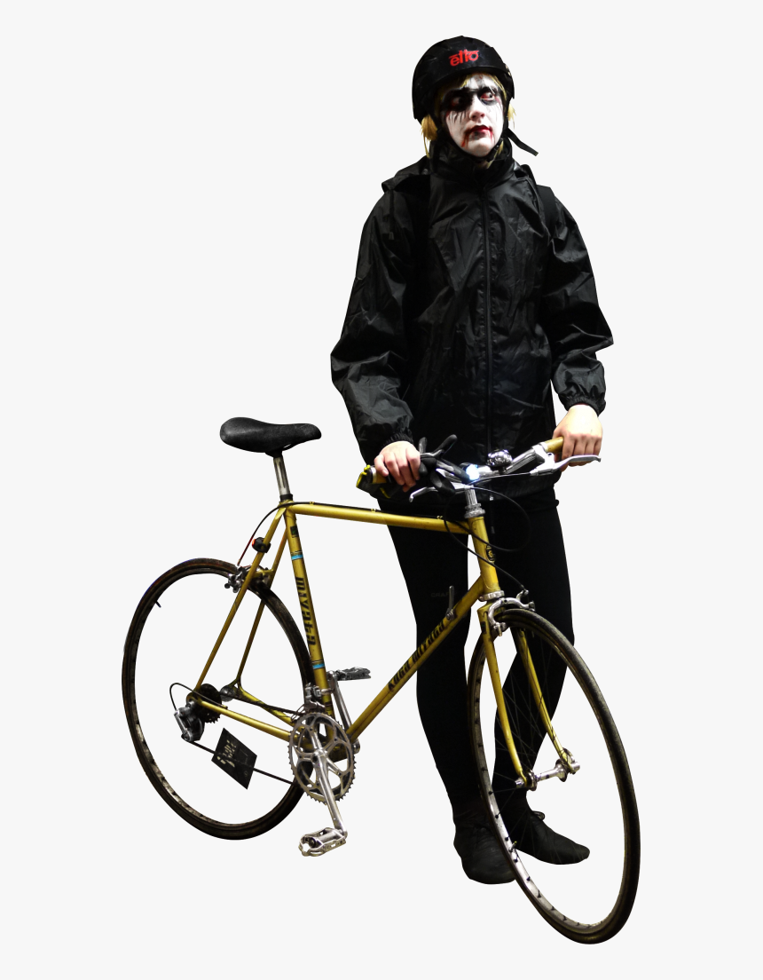 Halloween Bikerace - People In Png Bike, Transparent Png, Free Download