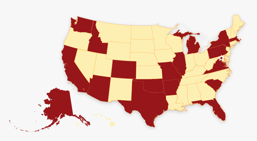 United States Advocacy Efforts Map - Primary Map 2020, HD Png Download, Free Download