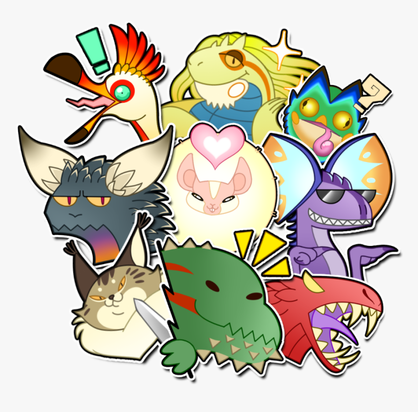 Monster Hunter Sticker Pack By Daiz0 - Monster Hunter World Cute, HD Png Download, Free Download