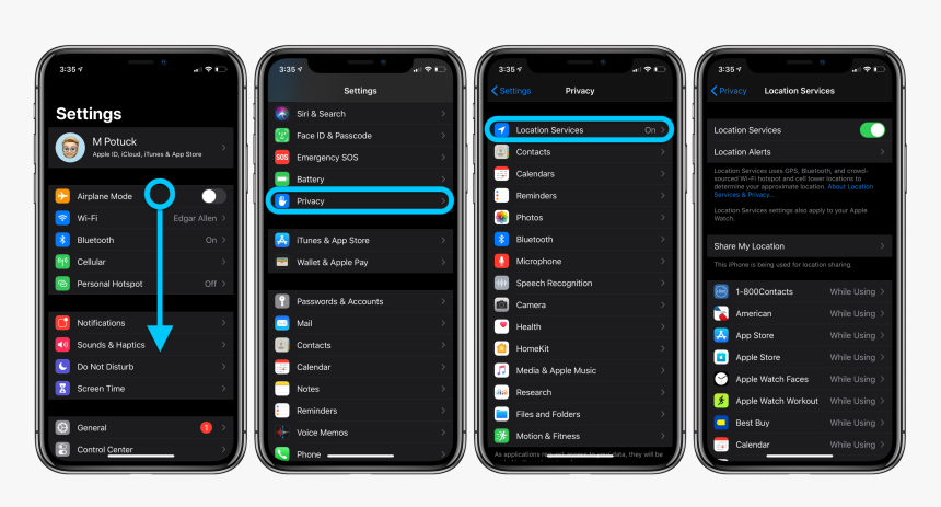 How To See Iphone Apps With Location Data Access Walkthrough - Arrange Apple Watch Apps, HD Png Download, Free Download