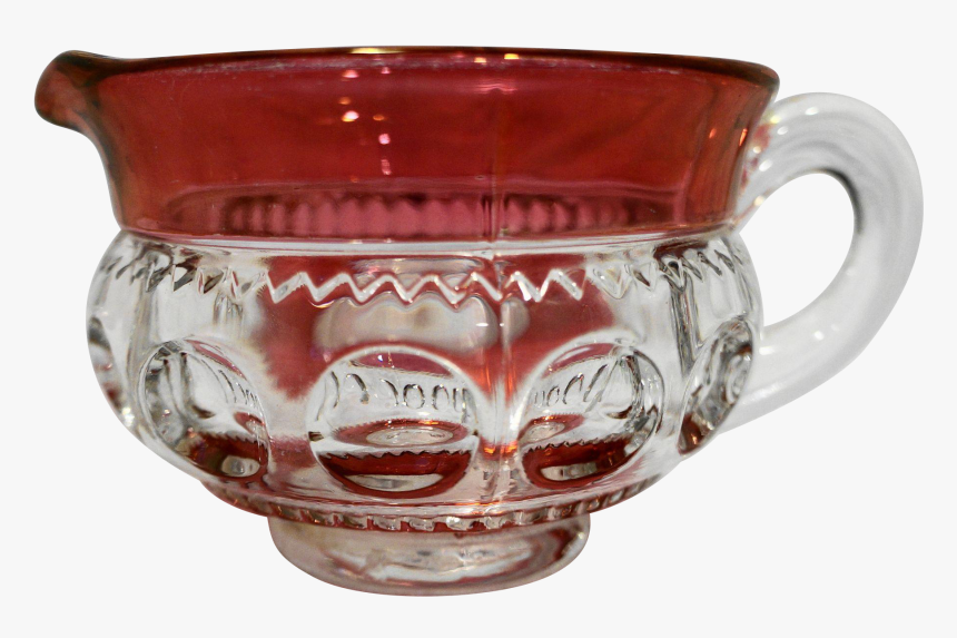 Tiffin King"s Crown Ruby Flashed Top Bottom Low Creamer - Vase, HD Png Download, Free Download