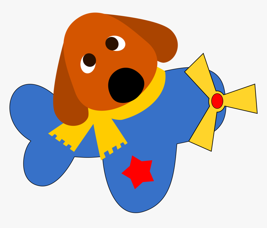 Dog On A Plane Vector Files Image - Baby Dog Graphics, HD Png Download, Free Download