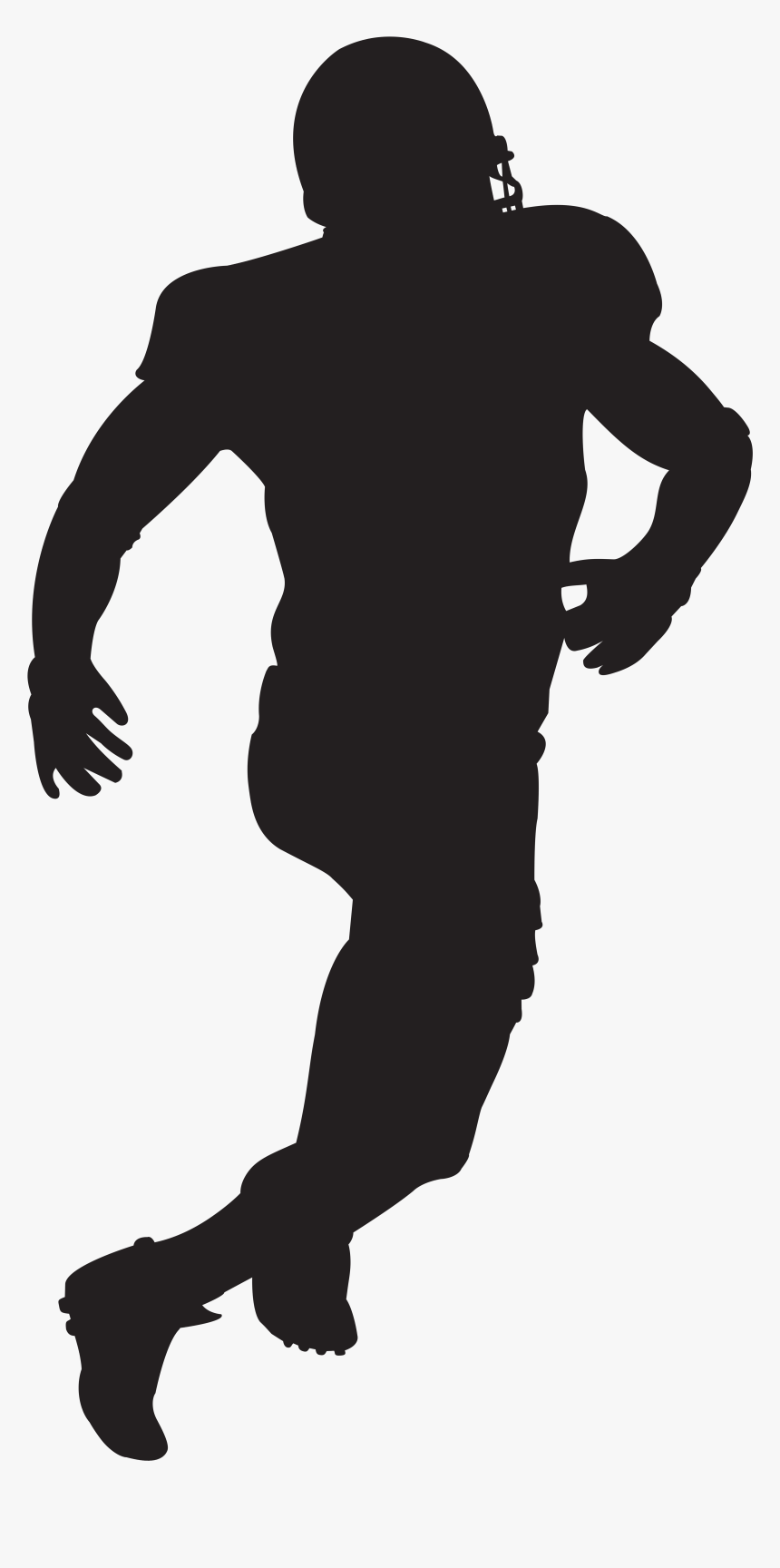 American Football Player Silhouette Clip Art Image - Black American Football Players Png, Transparent Png, Free Download