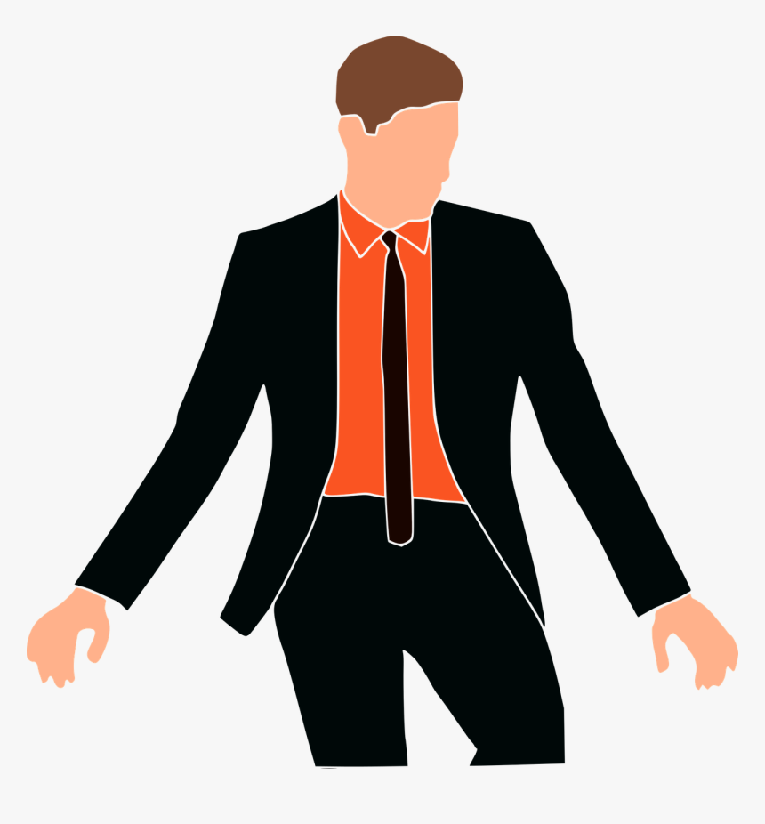 Suit And Tie Cartoon Png, Transparent Png, Free Download