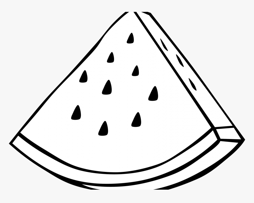 Free Black And White Fruits Clipart Dry Summer Eating - Watermelon Clipart Black And White, HD Png Download, Free Download