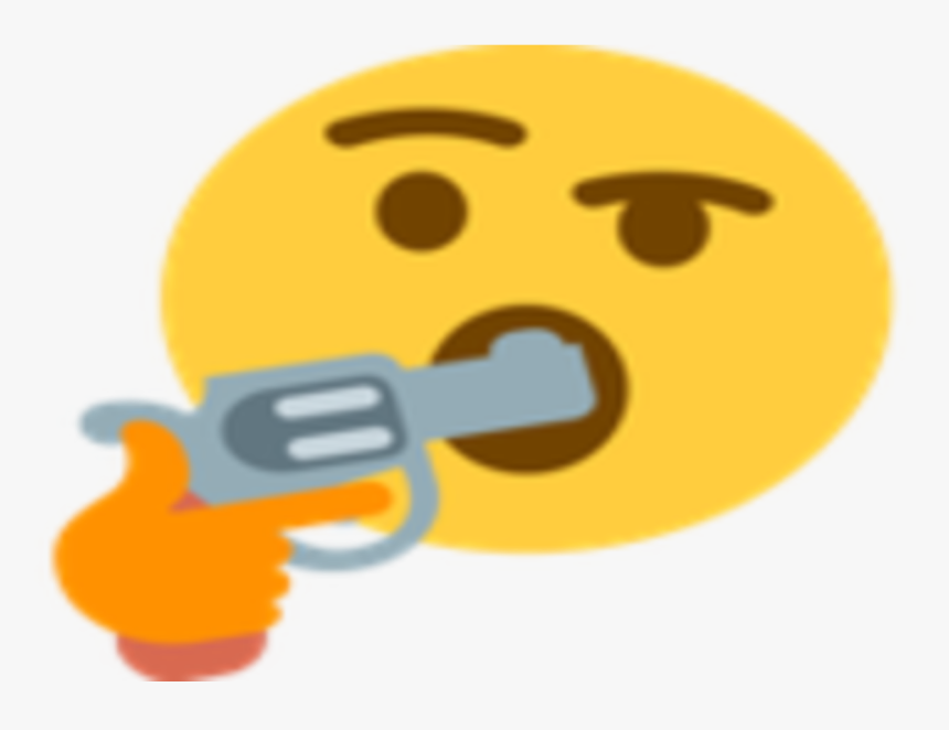 Transparent Thonk Png - Thinking With Gun Emoji, Png Download, Free Download