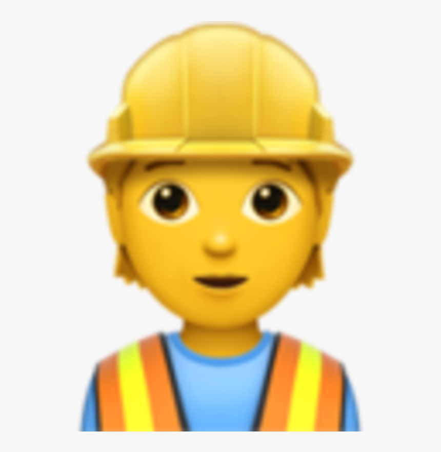 Apple’s Construction Worker Emoji - Construction Worker Emoji, HD Png Download, Free Download