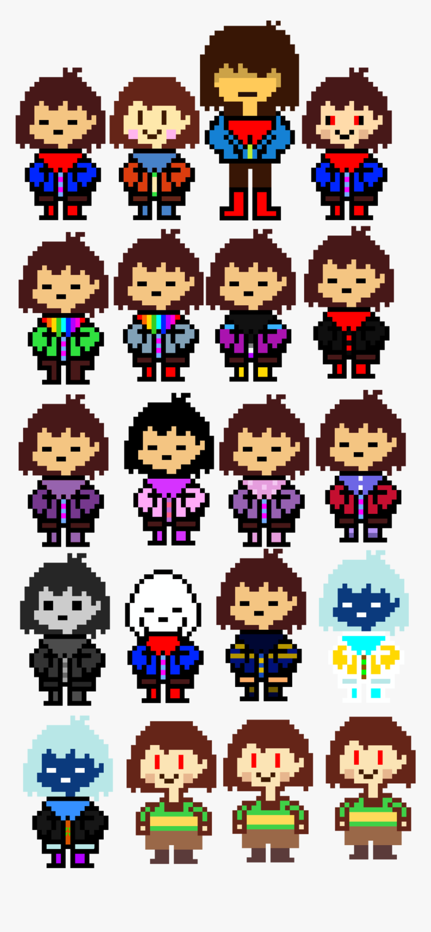 I Made Some Sprites For Alternate Universes Frisk Or - Enderfell Frisk, HD Png Download, Free Download