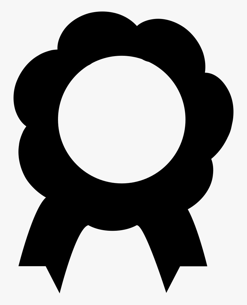 Award Flower Shape Symbolic Medal With Ribbon Tails - Shape Medali, HD Png Download, Free Download