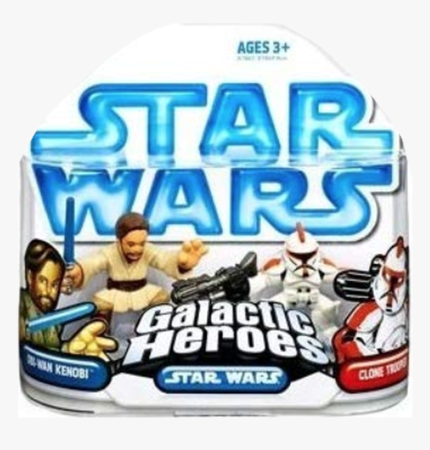 Clone Wars Galactic Heroes Obi Wan Kenobi & Clone Trooper - Action Figure, HD Png Download, Free Download