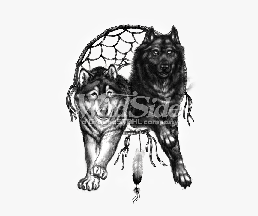 Black And White Dreamcatcher , Png Download - Mackenzie River Husky, Transparent Png, Free Download