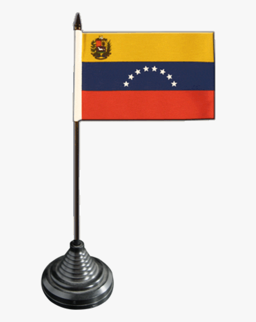 Venezuela 8 Stars With Coat Of Arms Table Flag - Flag, HD Png Download, Free Download