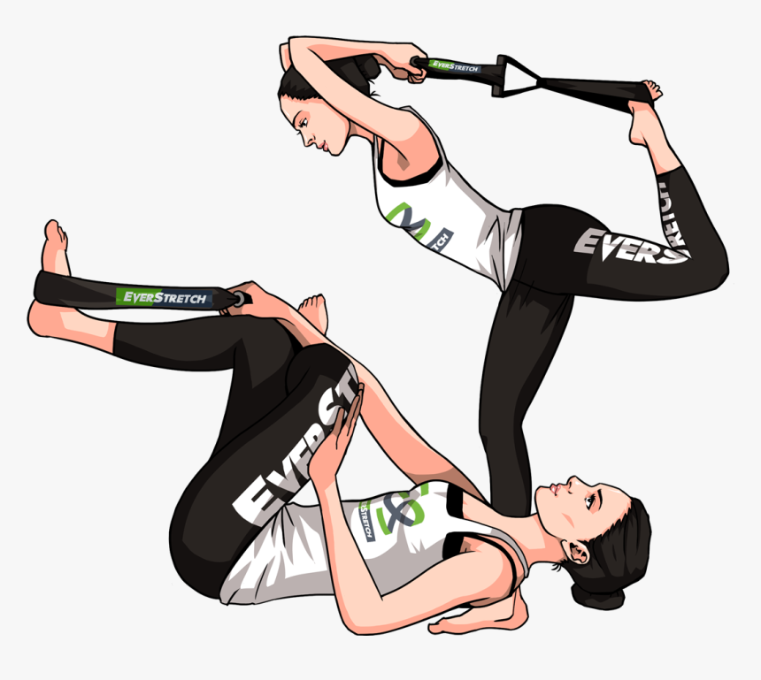 Crossed-over Gluteus Stretch,balancing Quadriceps Stretch - Aerobic Exercise, HD Png Download, Free Download