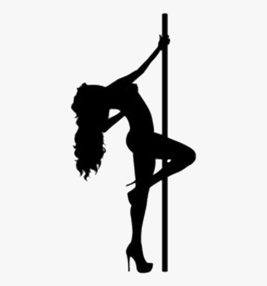 Stripper On A Pole Silhouette - Png Pole Dancer, Transparent Png, Free Download