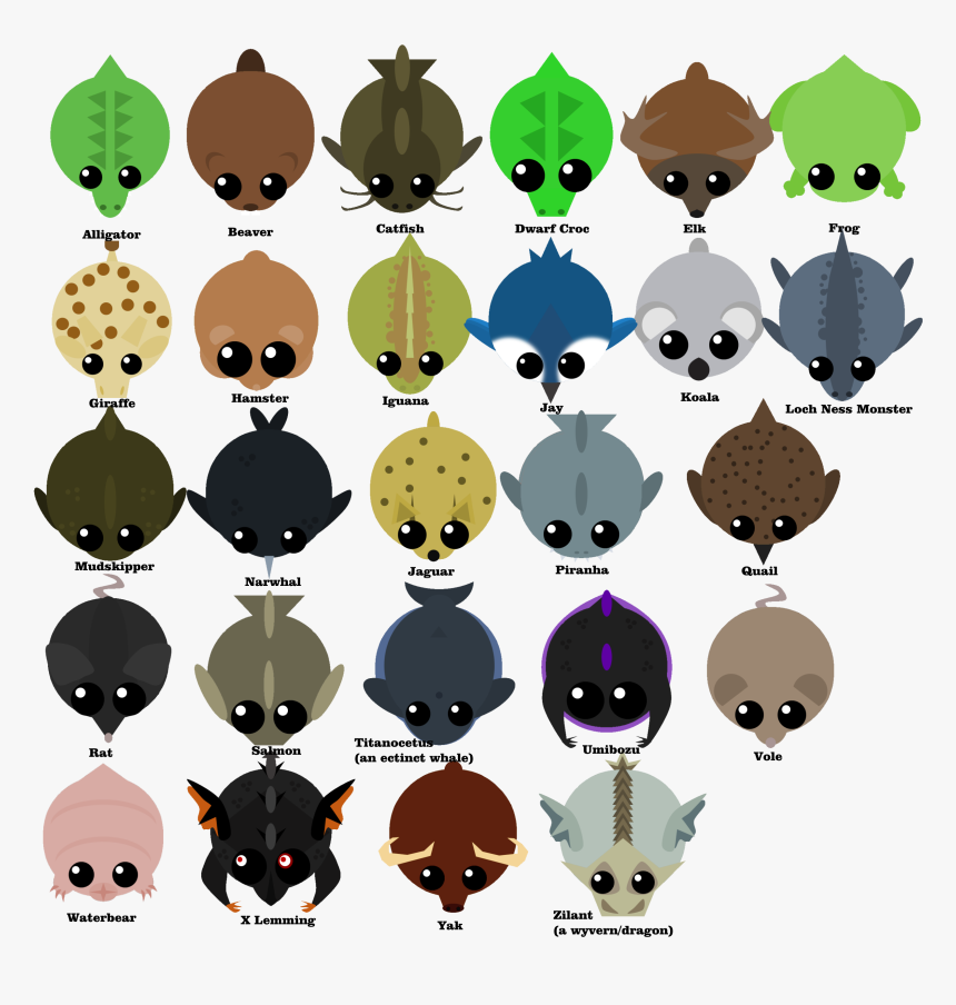 Mopeio Az Of Custom Animals They All Work In Game - Mope Io New Animals, HD Png Download, Free Download