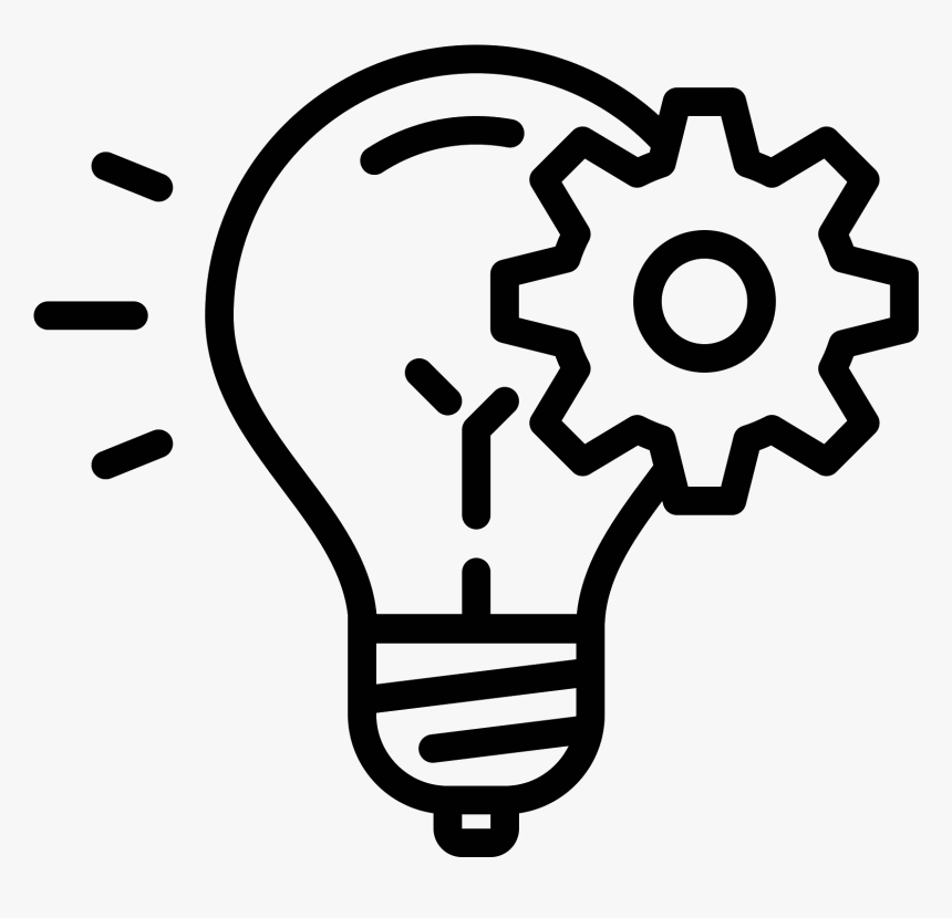 Gear Clipart Lightbulb - Light Bulb And Gears Icon, HD Png Download, Free Download