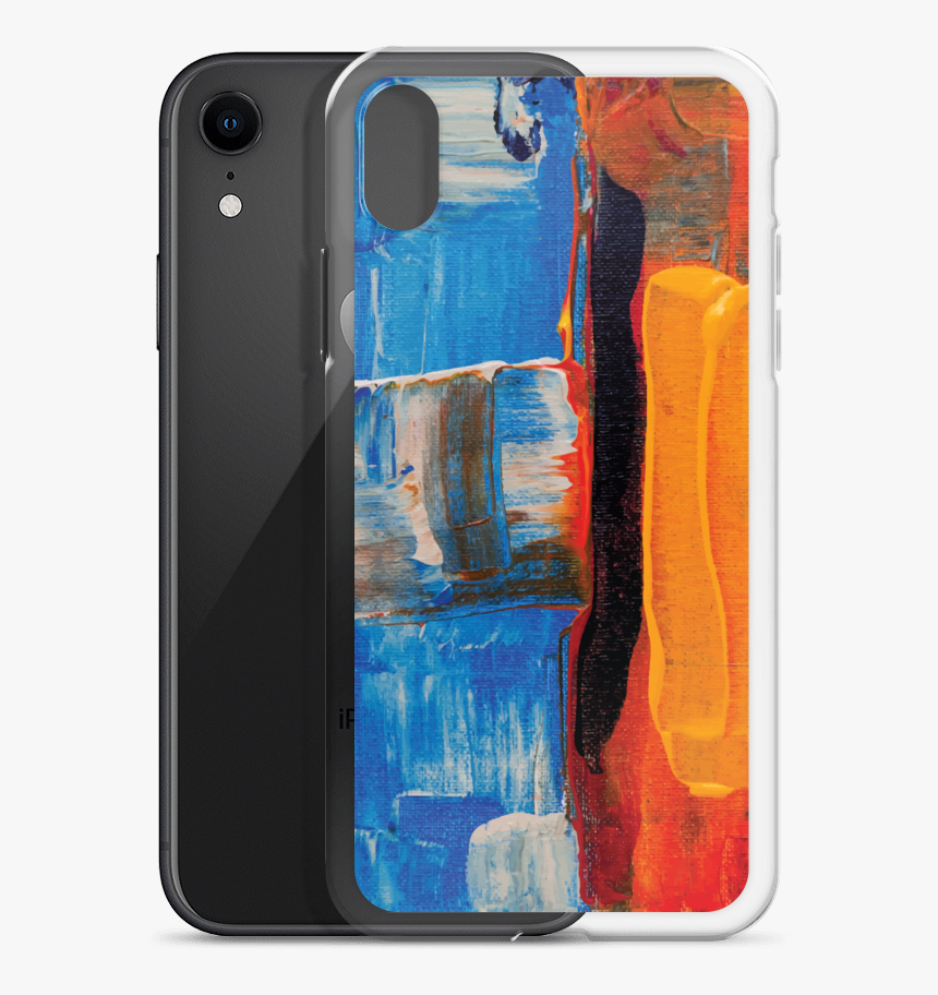 Paint Strokes Mockup Case With Phone Black Iphone Xr - Acrylfarben Für Anfänger, HD Png Download, Free Download