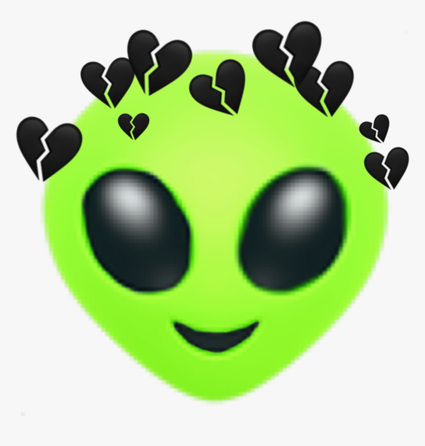 👽

#alien #green #emoji #sticker - Smiley, HD Png Download, Free Download