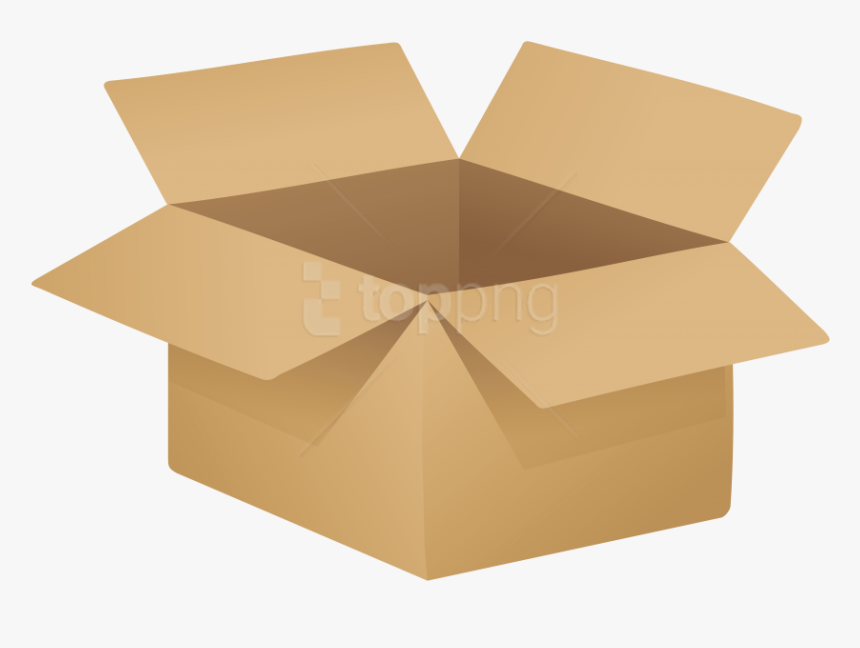 Open Cardboard Box Png Clip Art - Transparent Background Transparent Box, Png Download, Free Download