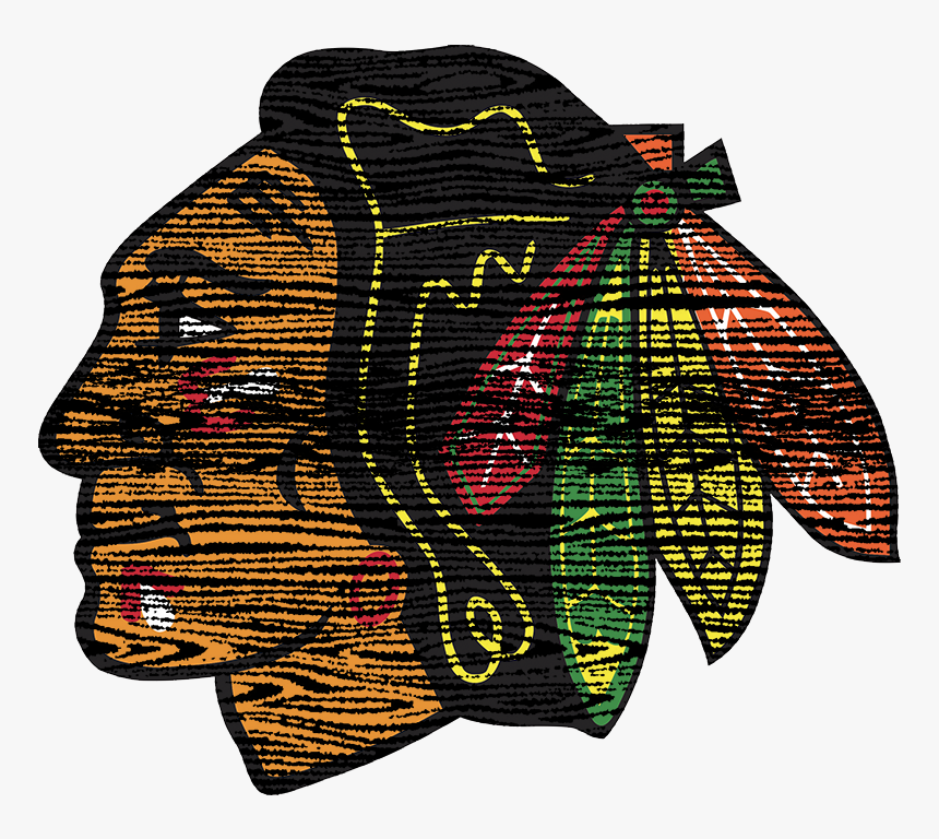 Chicago Blackhawks 1964-present Primary Logo Distressed - Chicago Blackhawks Logo Small, HD Png Download, Free Download