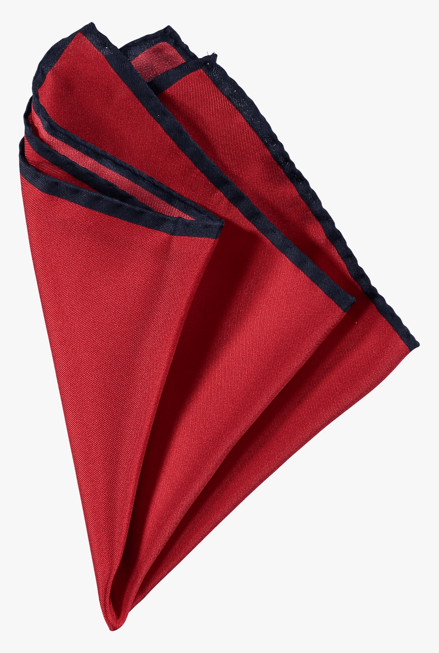 Menswear Accessories Silk Pocket Square Red Navy Plain - Leather, HD Png Download, Free Download