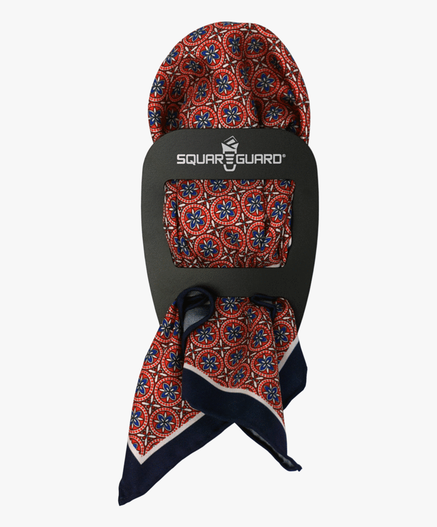 Red Floral Medallions Pocket Square Squareguard - Car Seat, HD Png Download, Free Download