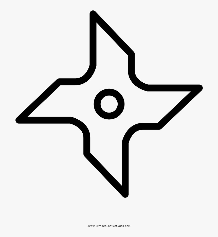 Shuriken Coloring Page - Imagenes De Shuriken Para Dibujar, HD Png Download, Free Download