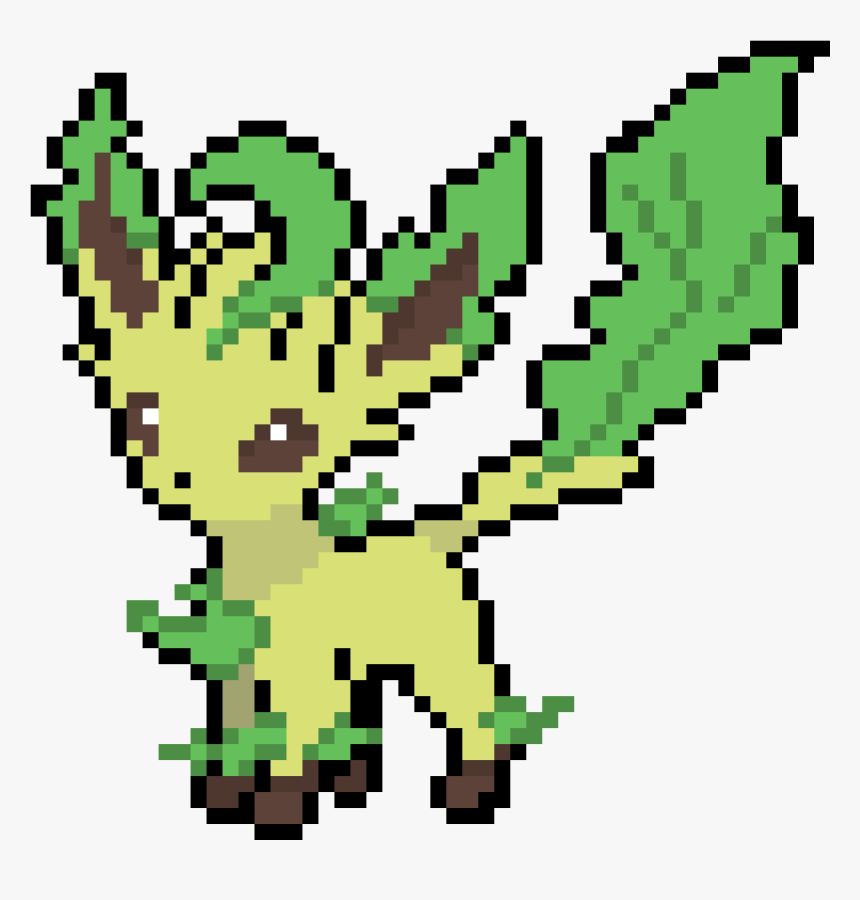 Pokemon Cross Stitch Leafeon , Png Download - Pokemon Pixel Art Leafeon, Transparent Png, Free Download