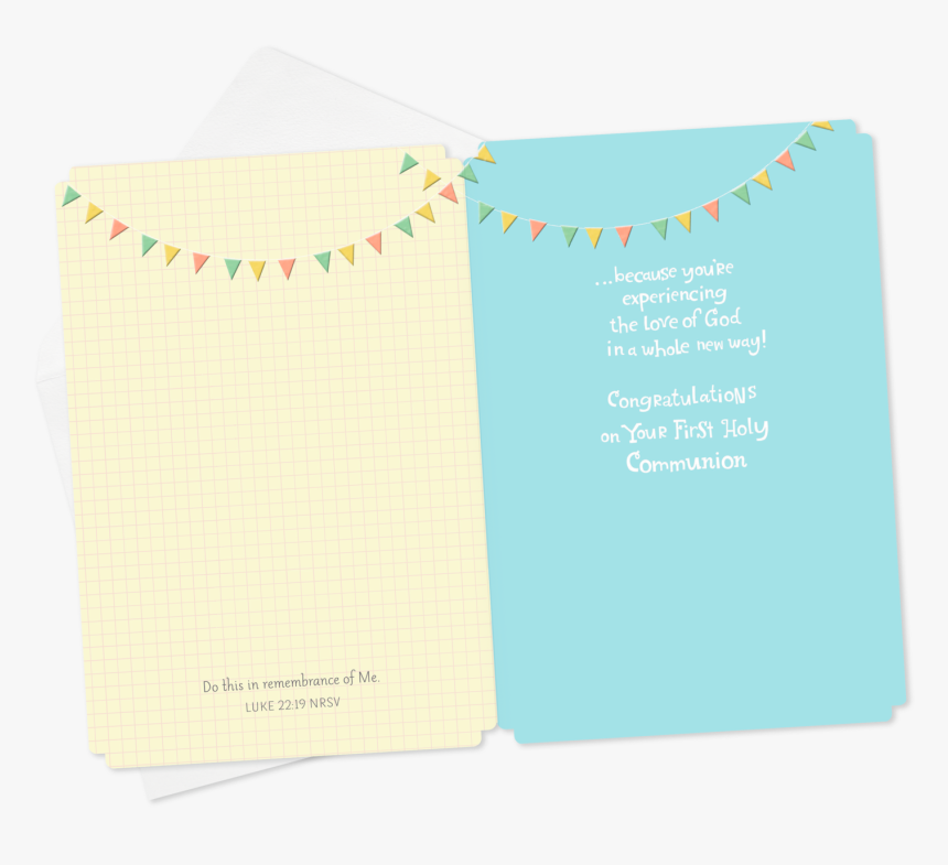 Children Playing First Communion Card For Godson - Paper, HD Png Download, Free Download