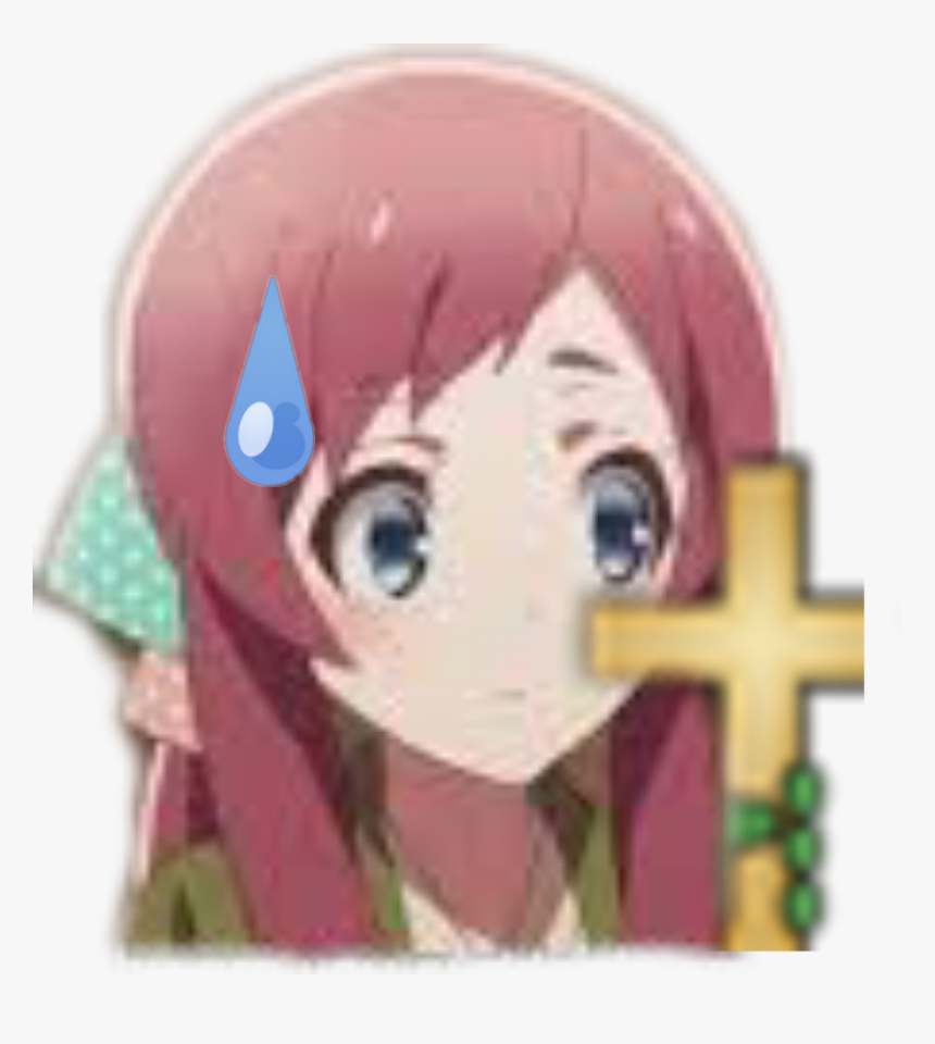 Animegirlholdingcross Discord Emoji - Emoji Holding A Cross, HD Png Download, Free Download