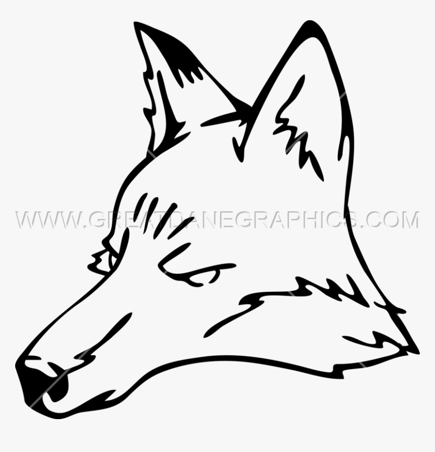 Wolf Silhouette Vinyl Decal - Coyote Cartoon Head, HD Png Download, Free Download