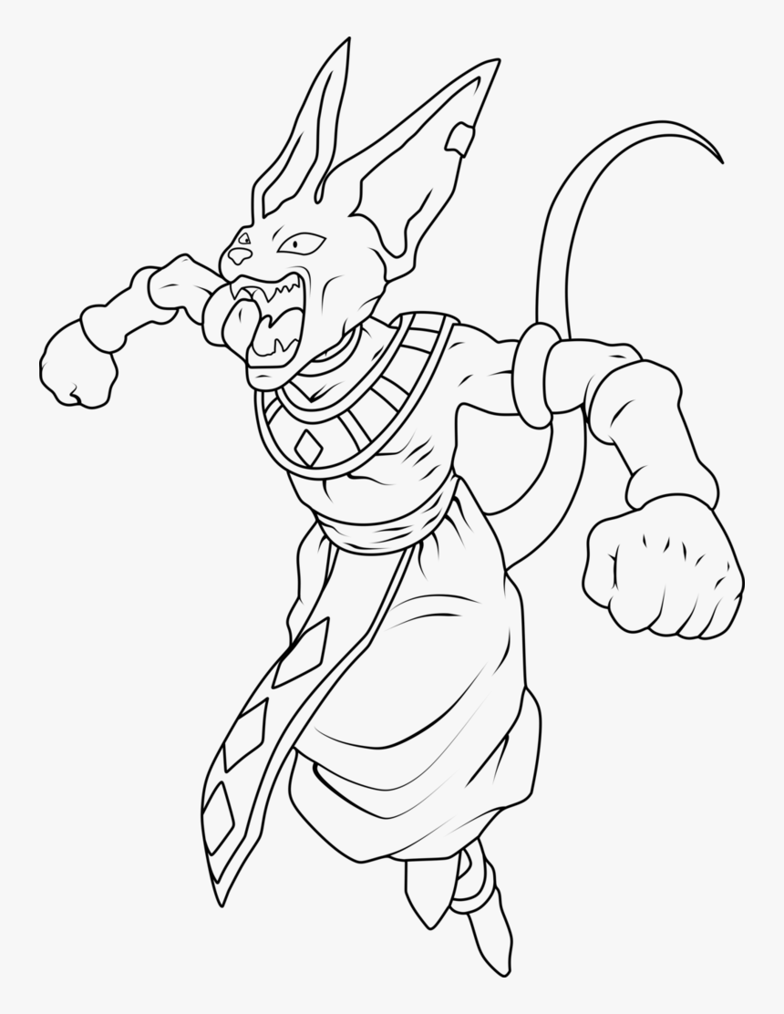 Clip Art Transparent Download Beerus Drawing - Beerus God Of Destruction Drawing, HD Png Download, Free Download